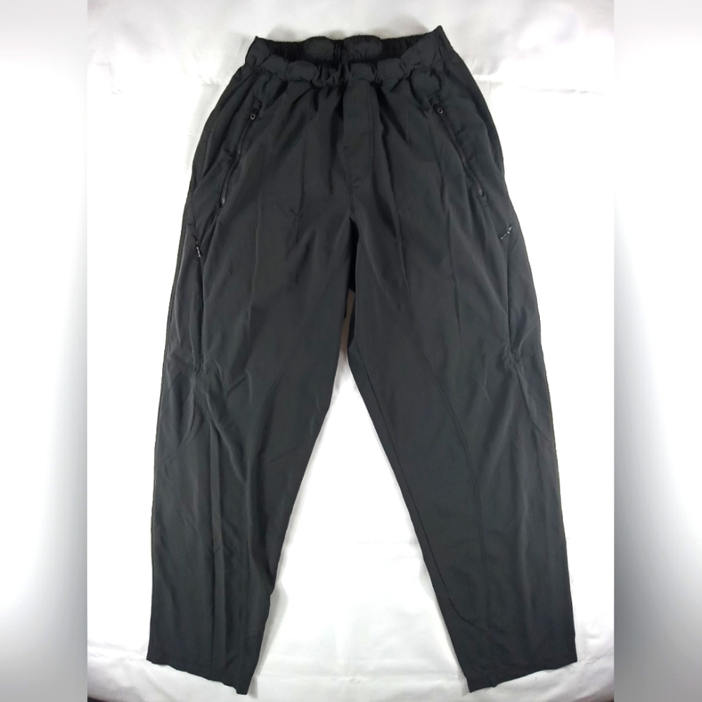 Lululemon athletic jogger pants black zip pockets women's size medium
